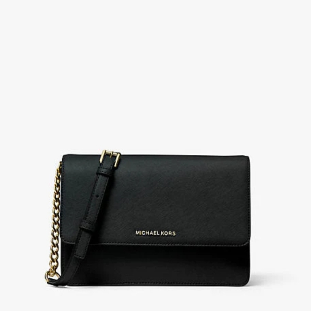 MICHAEL KORS DANIELA SAFFIANO LEATHER CROSSBODY BAG